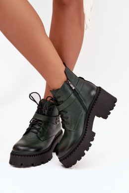 Botki Model Zazoo 60557 Dark Green - Step in style Step in style