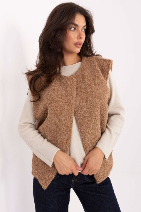 Kamizelka Model IT-KZ-FL9622.29P Camel - Rue Paris Rue Paris Kamizelka Model IT-KZ-FL9622.29P Camel - Rue Paris Rue Paris
