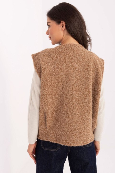 Kamizelka Model IT-KZ-FL9622.29P Camel - Rue Paris Rue Paris Kamizelka Model IT-KZ-FL9622.29P Camel - Rue Paris Rue Paris