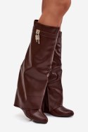 Kozaki Model Korivelle 033 Brown Skóra - Step in style Step in style