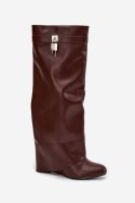 Kozaki Model Korivelle 033 Brown Skóra - Step in style Step in style