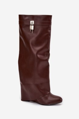 Kozaki Model Korivelle 033 Brown Skóra - Step in style Step in style