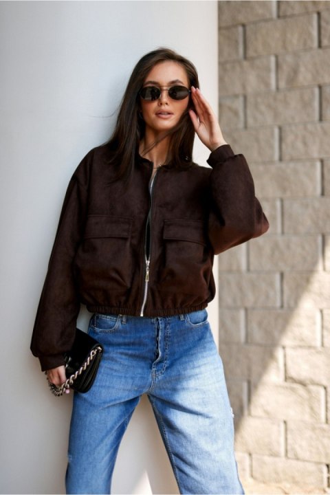 Kurtka Damska Model Vivara CBR KUR0032 Dark Brown - Roco Fashion Roco Fashion Kurtka Damska Model Vivara CBR KUR0032 Dark Brown - Roco Fashion Roco Fashion