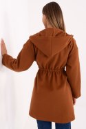 Płaszcz Damski Model IT-PL-A9587.00 Light Brown - Rue Paris Rue Paris