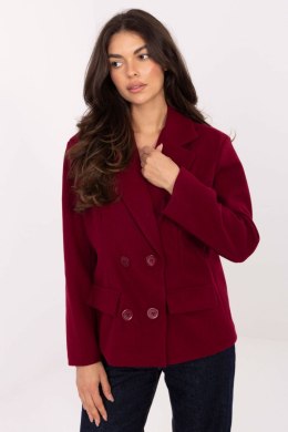 Płaszcz Damski Model IT-KR-FL9559.02P Bordo - Rue Paris Rue Paris