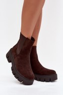 Sztyblety Model Fivienne WZ-113 Czekolada Zamsz - Step in style Step in style