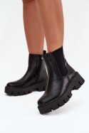 Sztyblety Model Fivienne WZ-115 Black Skóra - Step in style Step in style