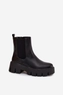 Sztyblety Model Fivienne WZ-115 Black Skóra - Step in style Step in style
