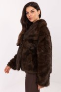 Kurtka Damska Model IT-KR-2501.43P Dark Brown - Rue Paris Rue Paris Kurtka Damska Model IT-KR-2501.43P Dark Brown - Rue Paris Rue Paris