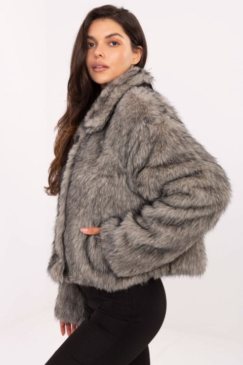 Kurtka Damska Model IT-KR-2502.50 Grey - Rue Paris Rue Paris Kurtka Damska Model IT-KR-2502.50 Grey - Rue Paris Rue Paris
