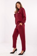 Spodnie Komplet Model IT-KMPL-9731.49 Bordo - Rue Paris Rue Paris Spodnie Komplet Model IT-KMPL-9731.49 Bordo - Rue Paris Rue Paris