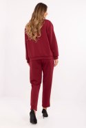 Spodnie Komplet Model IT-KMPL-9731.49 Bordo - Rue Paris Rue Paris Spodnie Komplet Model IT-KMPL-9731.49 Bordo - Rue Paris Rue Paris