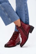 Botki Model Nevalia ASA198-21 Bordo - Step in style Step in style