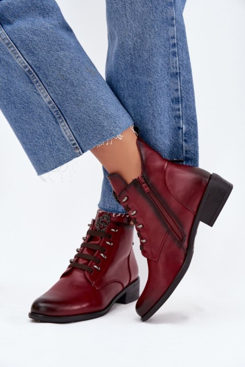 Botki Model Nevalia ASA198-21 Bordo - Step in style Step in style Botki Model Nevalia ASA198-21 Bordo - Step in style Step in style