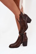 Botki Model Talienne ASA250-11 Czekolada - Step in style Step in style