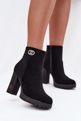Botki Model Vessara 0-527 Black - Step in style Step in style