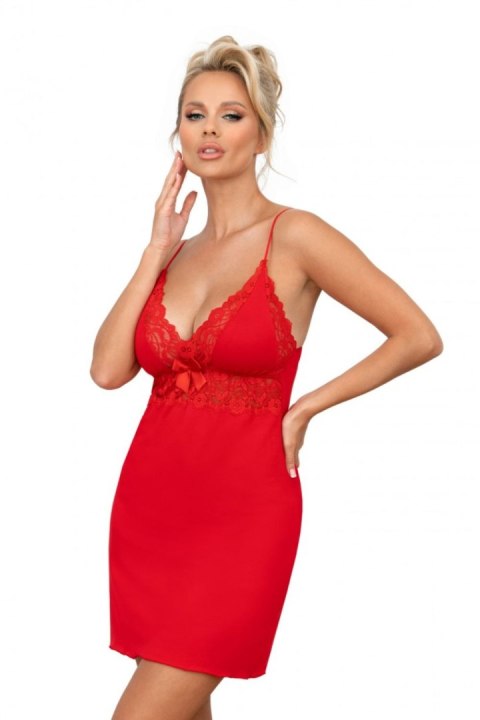 Koszulka nocna Koszula Nocna Model Ally Red - Donna Donna Koszulka nocna Koszula Nocna Model Ally Red - Donna Donna