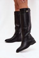 Kozaki Model Geraline 88-2 Black Skóra - Step in style Step in style