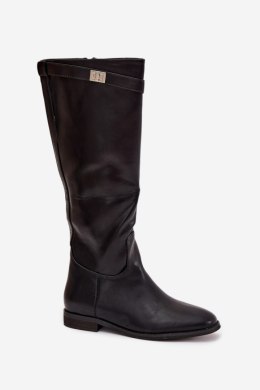Kozaki Model Geraline 88-2 Black Skóra - Step in style Step in style