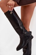 Kozaki Model Geraline 88-2 Black Skóra - Step in style Step in style