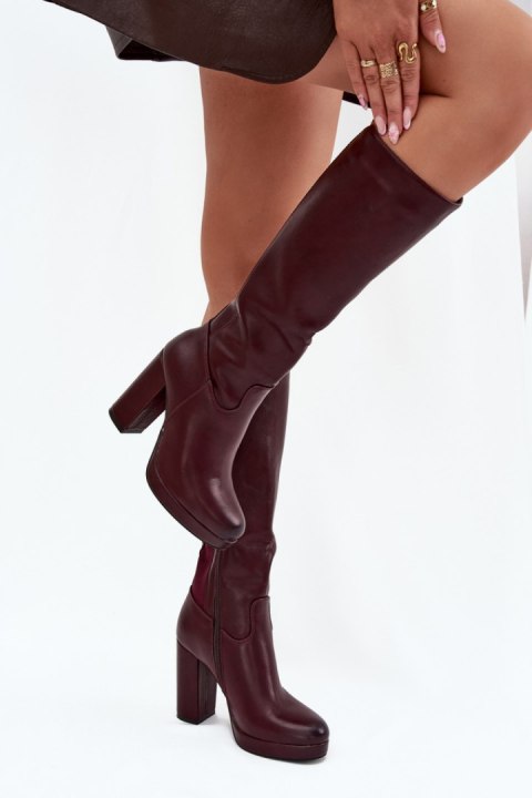 Kozaki Model Thalina 292 Bordo - Step in style Step in style