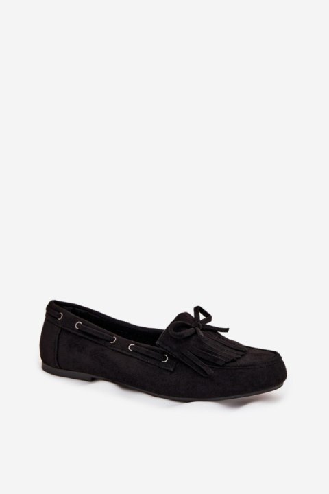 Mokasyny Model Olivianne H8-980H Black - Step in style Step in style Mokasyny Model Olivianne H8-980H Black - Step in style Step in style