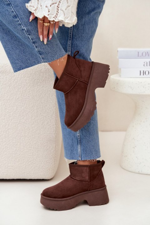 Śniegowce Model Mavelle BL618P Brown - Step in style Step in style
