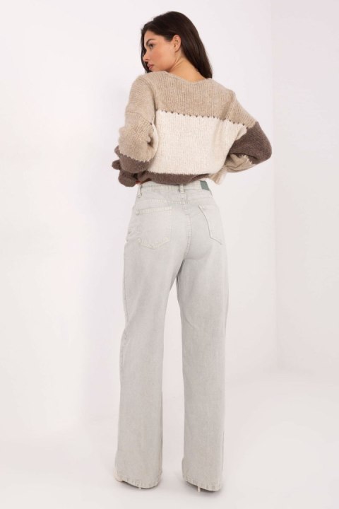 Spodnie Jeansy Damskie Model D80028BB62487A1 Light Grey - Sublevel Sublevel Spodnie Jeansy Damskie Model D80028BB62487A1 Light Grey - Sublevel Sublevel