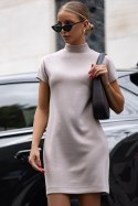 Sukienka Model Kler 377 Beige - IVON IVON Sukienka Model Kler 377 Beige - IVON IVON