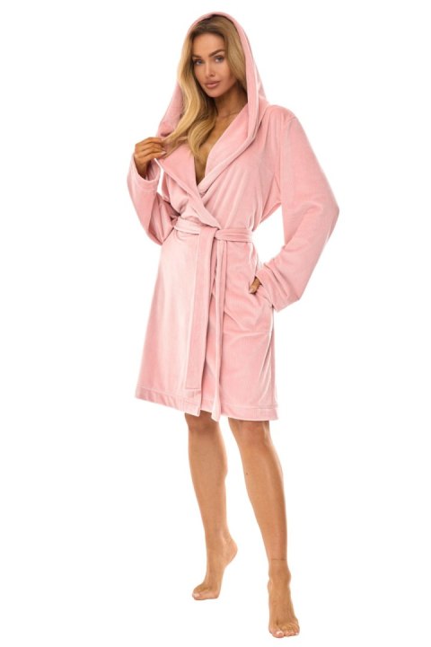 Szlafrok Damski Model Luna 2509 Powder Pink - L&L collection L&L collection Szlafrok Damski Model Luna 2509 Powder Pink - L&L collection L&L collection