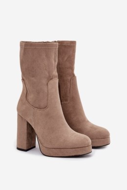 Botki Model Carolina RQ482 Beige - Step in style Step in style