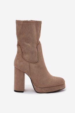 Botki Model Carolina RQ482 Beige - Step in style Step in style