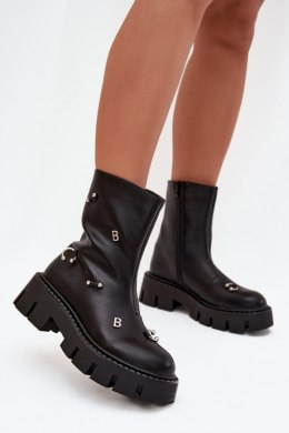 Botki Model Thavira DA161P Black - Step in style Step in style