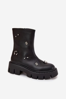Botki Model Thavira DA161P Black - Step in style Step in style