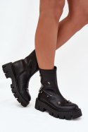 Botki Model Thavira DA161P Black - Step in style Step in style