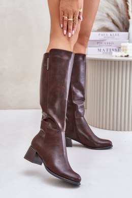 Kozaki Model Izanae RMR2481-3 Brown Skóra - Step in style Step in style