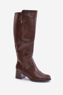 Kozaki Model Izanae RMR2481-3 Brown Skóra - Step in style Step in style
