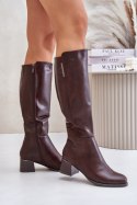 Kozaki Model Izanae RMR2481-3 Brown Skóra - Step in style Step in style