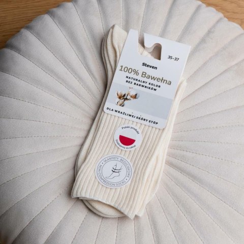 SKARPETY DAMSKIE 201 NATURALNE 100% BAWEŁNA STEVEN