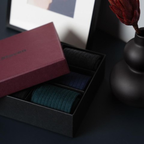 SKARPETY MĘSKIE 175 WEŁNA MERYNOS BOX 3PAK STEVEN