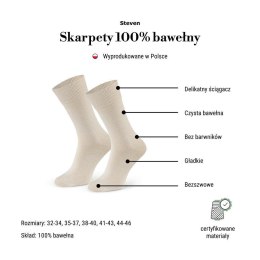 SKARPETY MĘSKIE 200 NATURALNE 100% BAWEŁNA STEVEN
