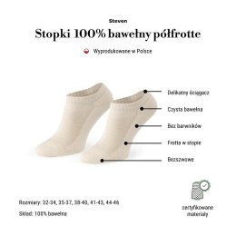 STOPKI DAMSKIE PÓŁFROTTE 198 NATURALNE 100% BAWEŁNA STEVEN