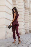 Spodnie Damskie Model Kiara 386128515 Bordo - LaBalancia LaBalancia Spodnie Damskie Model Kiara 386128515 Bordo - LaBalancia LaBalancia