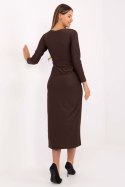 Sukienka Model IT-SK-21609.83 Dark Brown - Italy Moda Italy Moda Sukienka Model IT-SK-21609.83 Dark Brown - Italy Moda Italy Moda
