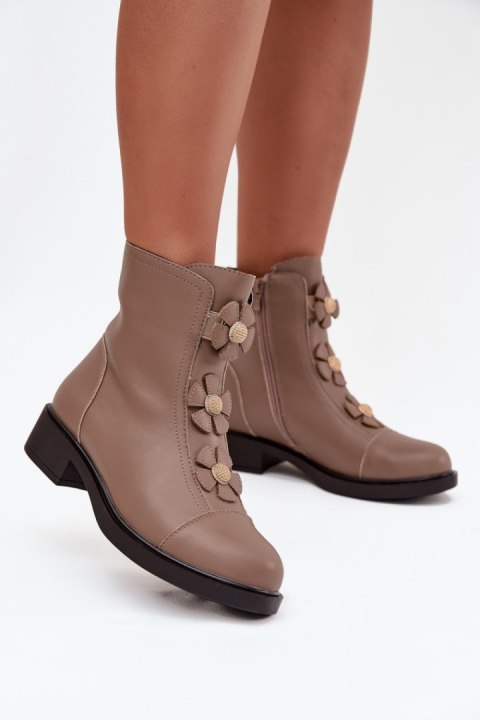 Botki Model Belverine OL22-4 Beige - Step in style Step in style