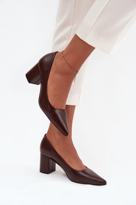 Czółenka Model Ryvessa LL-380P Czekolada - Step in style Step in style