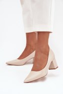 Czółenka Modele Ryvessa LL-380P Light Beige - Step in style Step in style