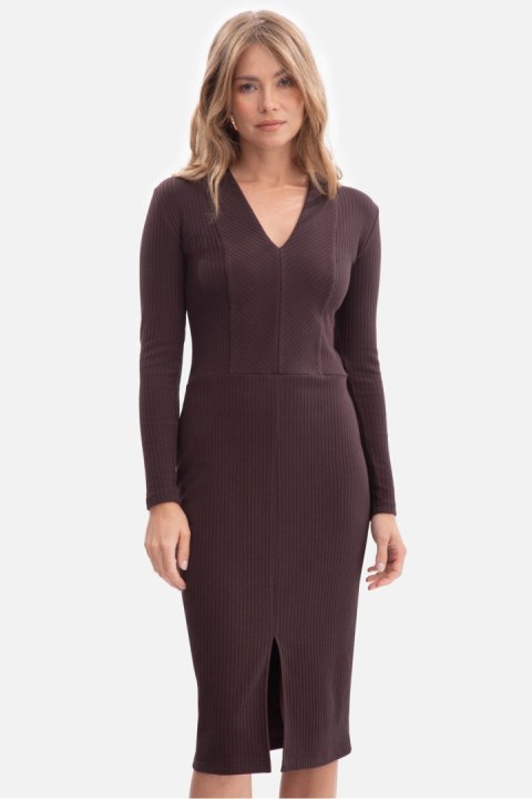 Sukienka Model B307 Gorzka Czekolada - BeWear BeWear