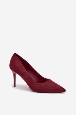 Szpilki Model Elvessa LE141P Bordo - Step in style Step in style