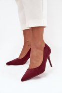 Szpilki Model Elvessa LE141P Bordo - Step in style Step in style